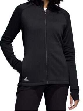 adidas Black Women's Full-Zip French Terry